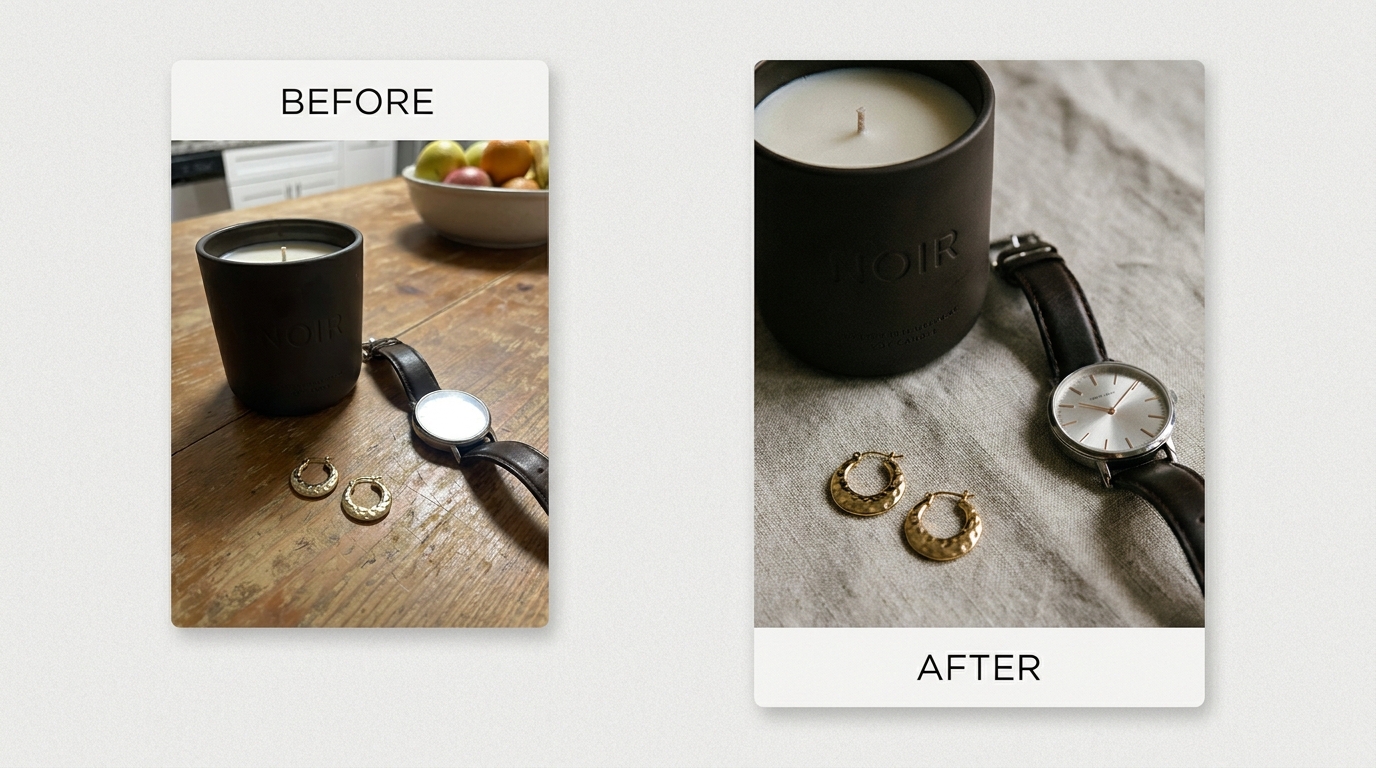 Editorial-quality product photo with professional styling and lighting that top Etsy sellers achieve