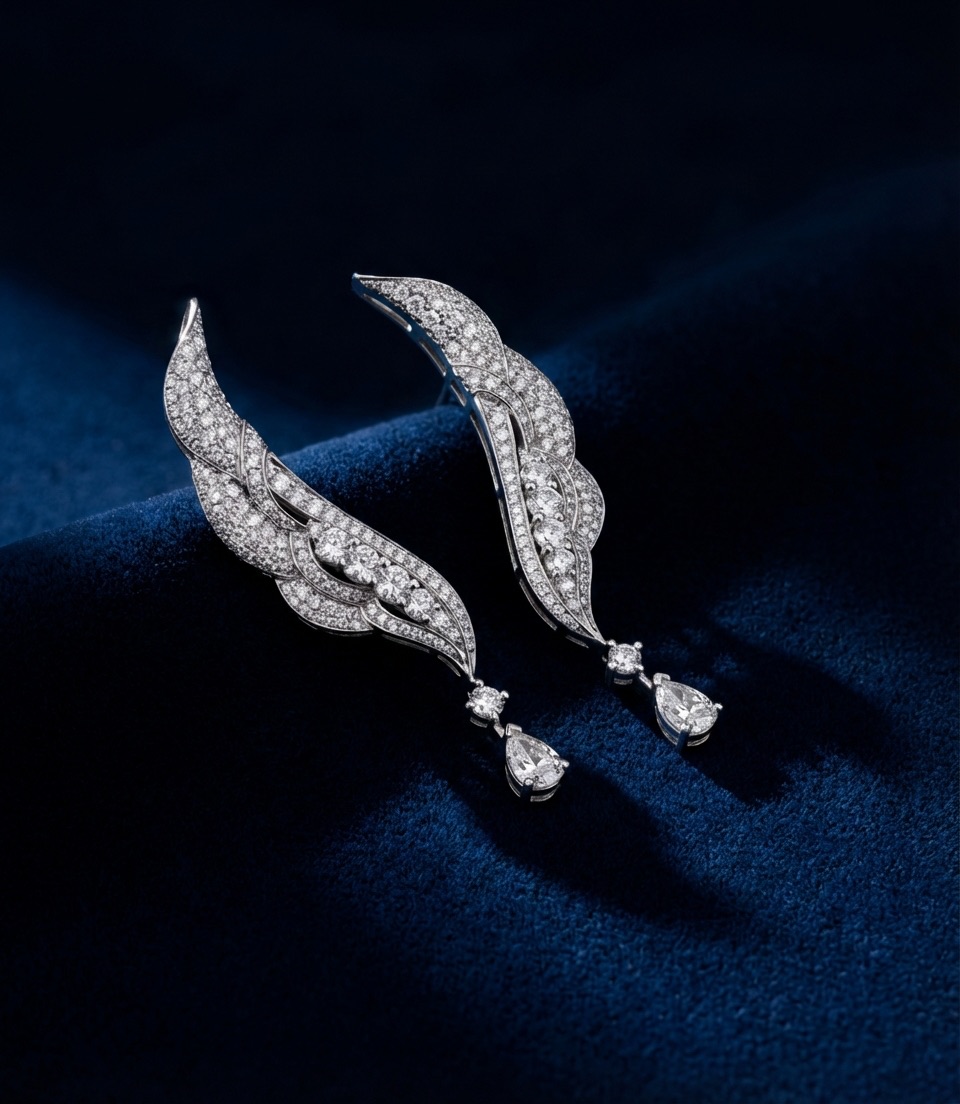 A delicate bracelet or bangle resting on a marble surface with soft natural lighting, the clean minimalist composition drawing attention to the jewelry's design details and finish quality